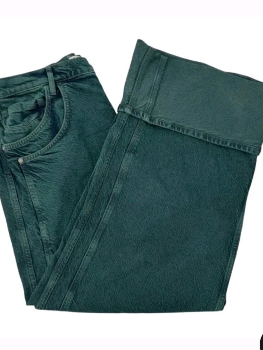 SOLD We The Free People Final Countdown Low Rise Cuffed Boyfriend Jean Teal - Picture 3 of 13